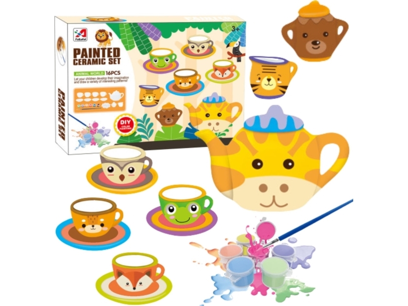 Pronice Tea Tablet Mine Painting Figures Gyps Figures Gyps Paints