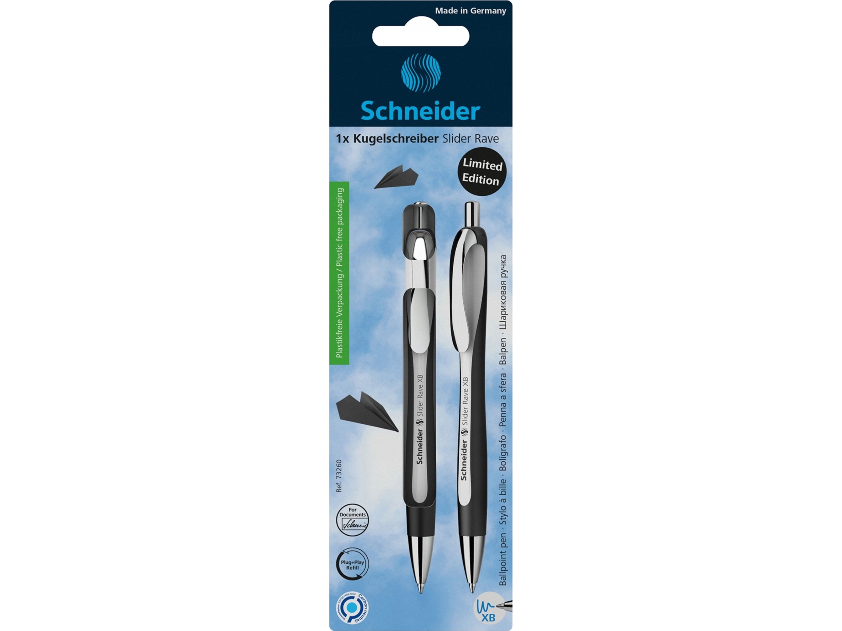 Slider Rave Xb Automatic Ballpoint Pen White And Black