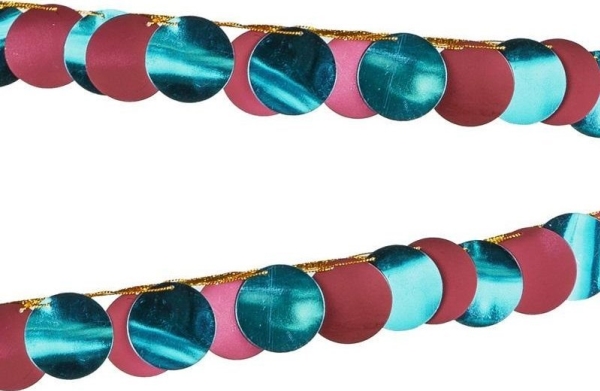 Metalloitu kranssi ympyrät 2.2m