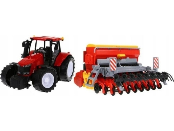 Traktor med såmaskine