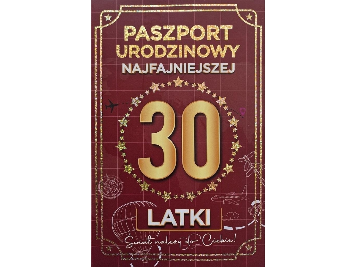 Geburtstagskarte Geburtstag 30 New Passport Damen