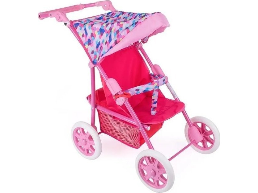 Højdejusterbar barnevogn til dukker