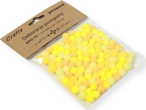 Dekorationer pompoms 1cm mix gul 120st | Skola & Hobby - Konsthantverk - Tyger och garn | GameStuff