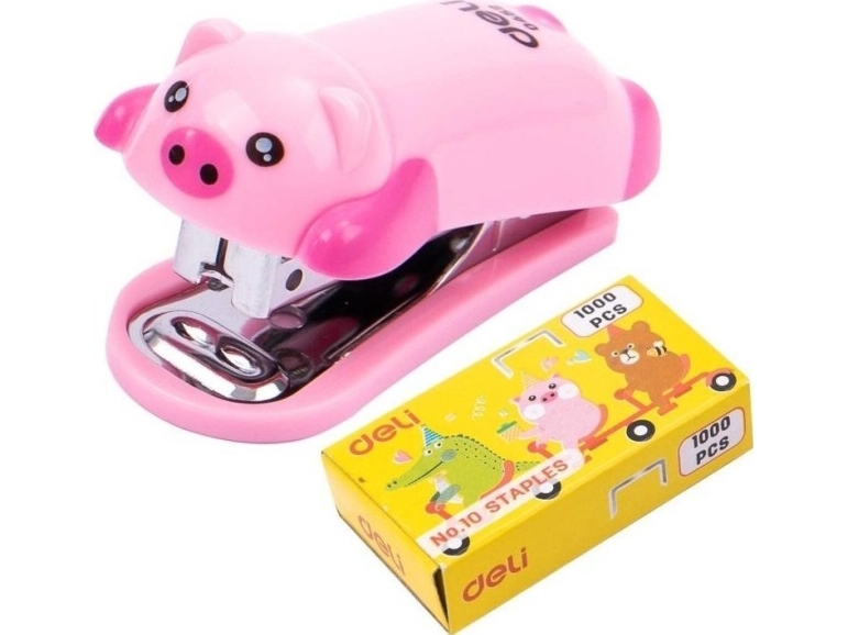 Hæftetang op til 15 ark hæfteklammer 10 pink DELI