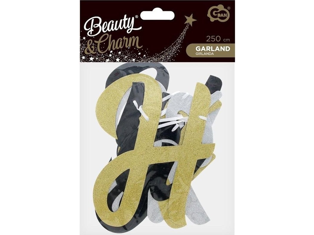 Girlanda Papierowa B&C Happy New Year 250Cm