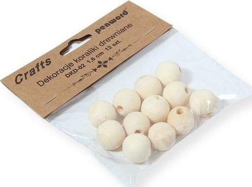 Dekorations träpärlor 16mm 12st | Skola & Hobby - Konsthantverk - Trävaror | GameStuff