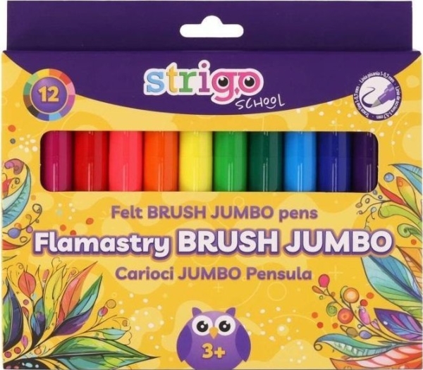 Marker Mit Jumbo-Spitze 12 Farben Strigo