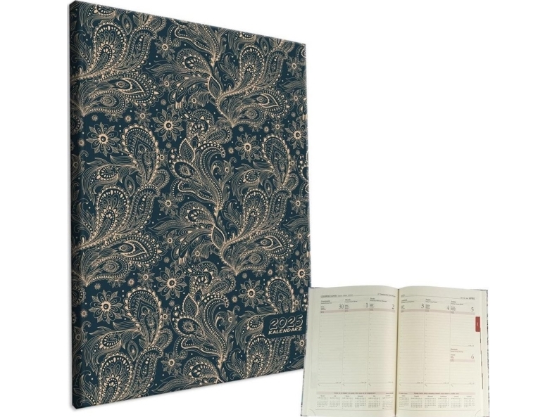 Kalender 2025 A4 Ugentlig Denim Beige