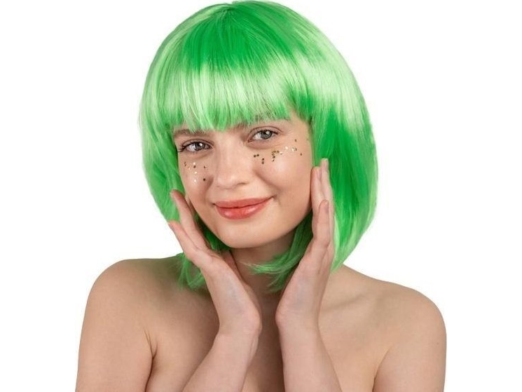 Cleopatra-Perücke Neon Grün