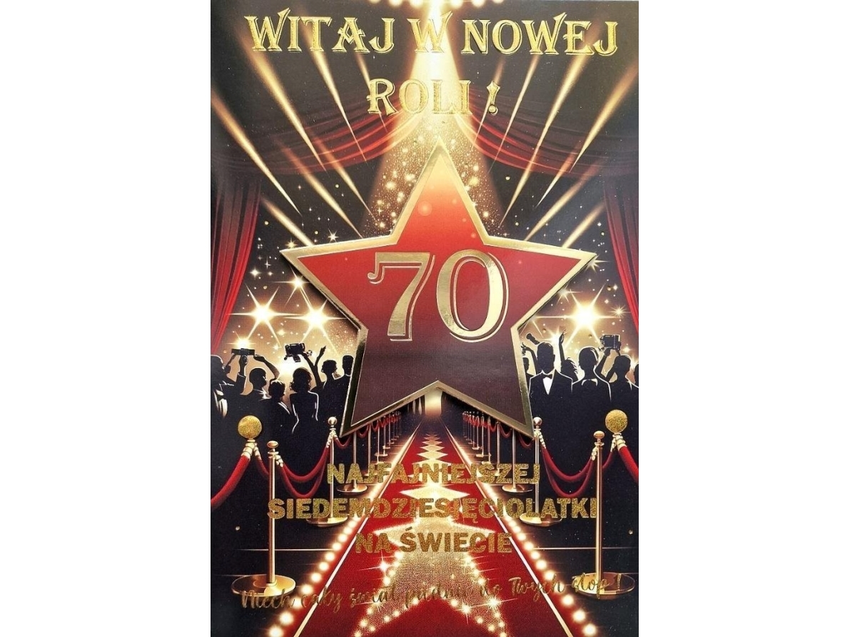 Fødselsdagskort 70 4K