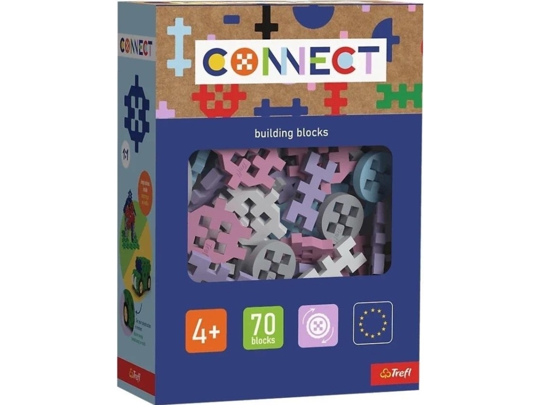 TREFL Connect Basic 70 byggklossar 61982 | Leksaker - Konstruktions leksaker - Magnet konstruktion | GameStuff