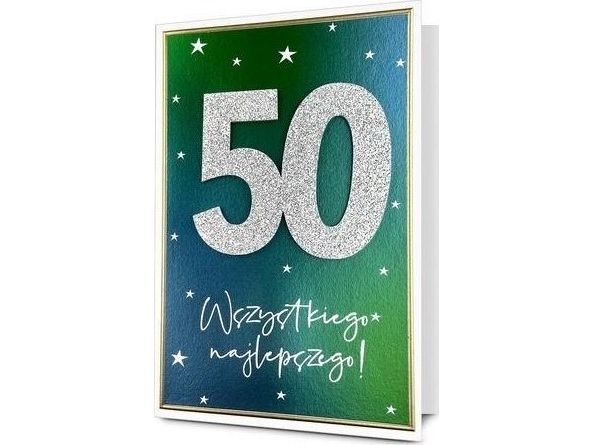 B6 Geburtstagskarte 50