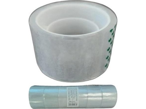 Selvklæbende tape 24mmx10m transparent (6stk)