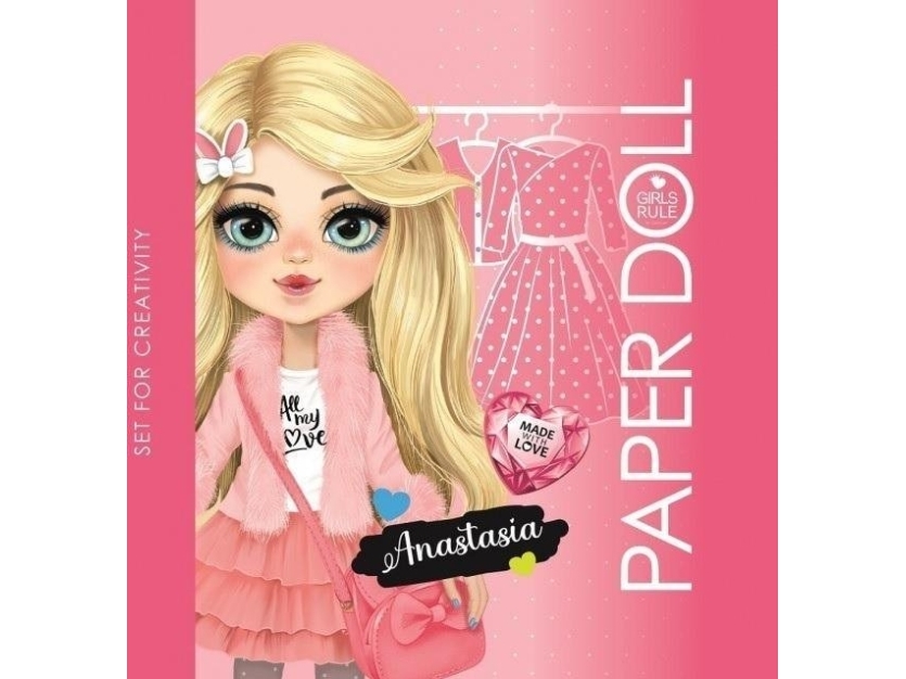 Malbuch 140X140 Puppe Anastasia Zum Ausmalen
