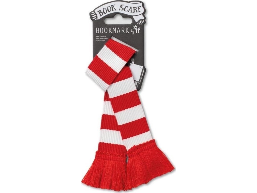 Scarf - tab Red, white IF