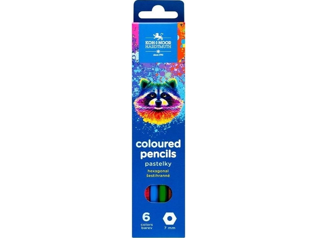 Koh-i-Noor farveblyanter 3551 Sjop 6 farver