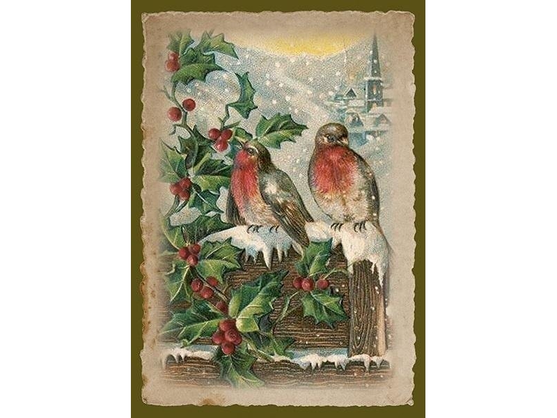 ST466 B6 carnet + envelope Christmas Birds