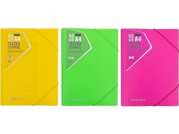 Mappe Mit Gummiband Pp Neon Mix Astrapap