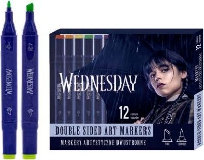 Triangular double-sided markers 12col Wednesday ASTRA