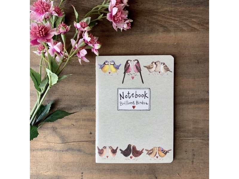 Notebook A5/40K Linie Snm03 Vögel
