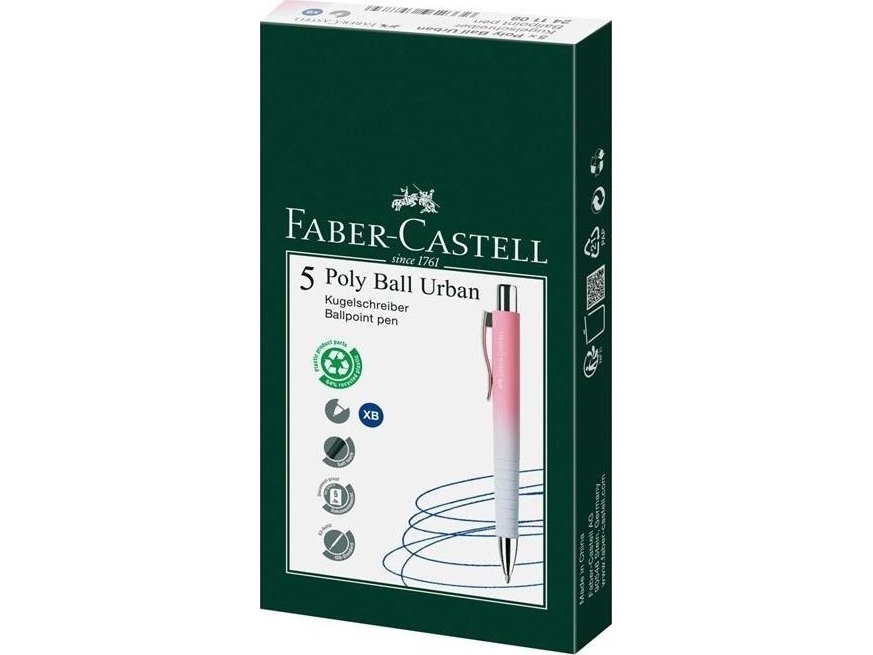 Poly Ball Urban Xb Pen (5 Stk) Pink