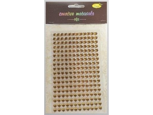 Sticker Mit Kristallen Cappucino Herzen 6Mm 216St
