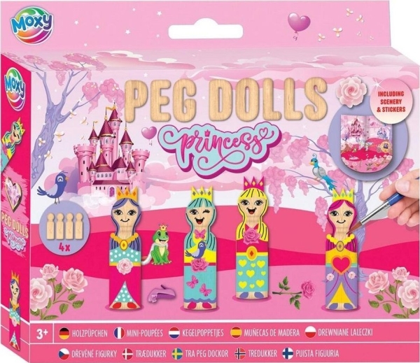 Prinzessin Holz Malerei Puppe Set