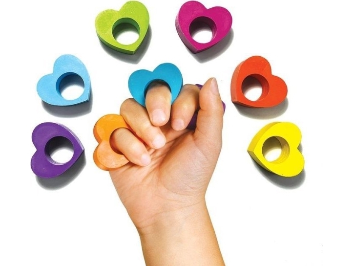 Wachsmalstifte Ringe In Herzform