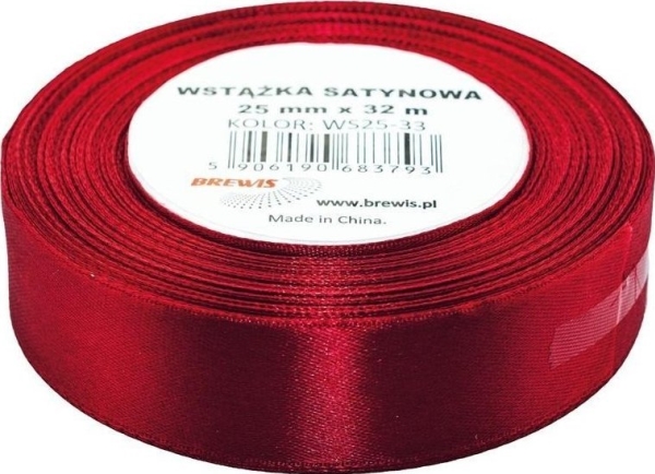 Kastanienbraunes Satinband 25Mmx32m