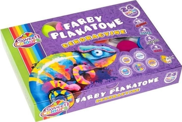 Koristeelliset julistevärit 24 väriä