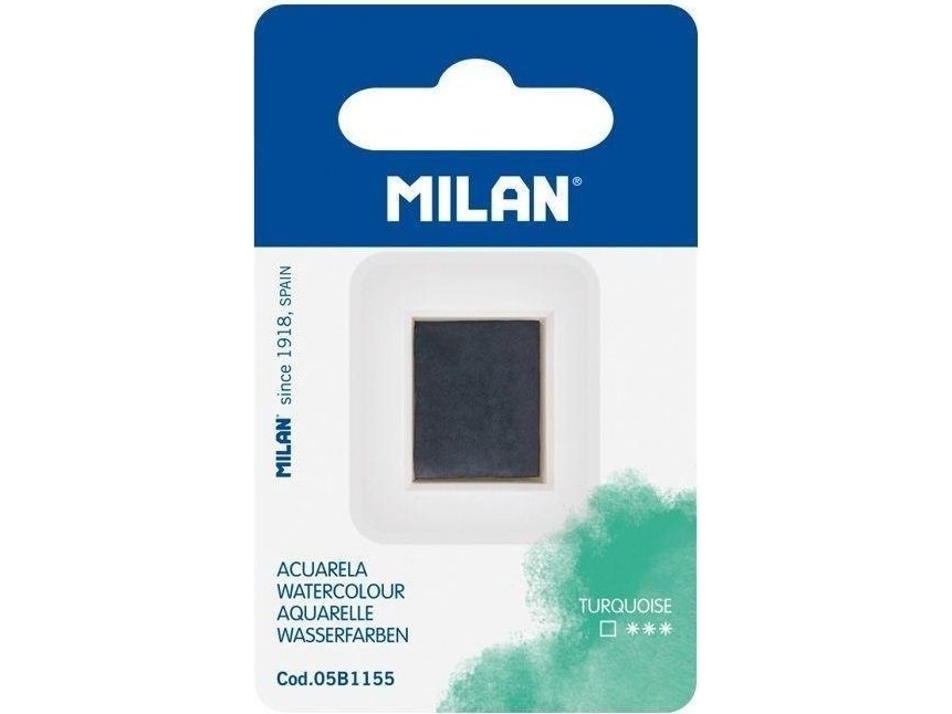 Akvarelfarve i klodser turkis MILAN