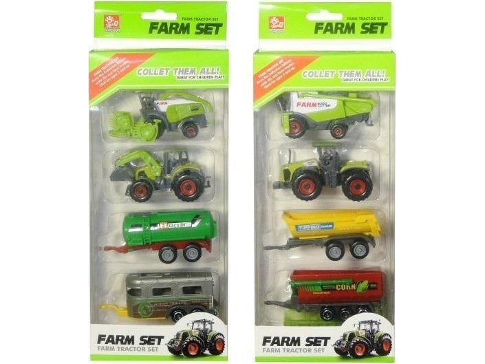 Traktori perävaunuineen 2kpl MIX