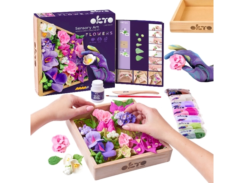 Okto Artistic Creative Make Your Own Flowers 3D Diy Ciastolina