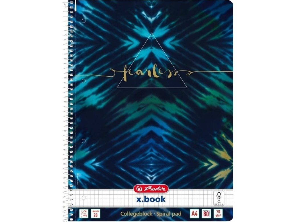 Notizbuch Mit Spiralbindung A4/80K Kr New Batik Fl (5 Stück)