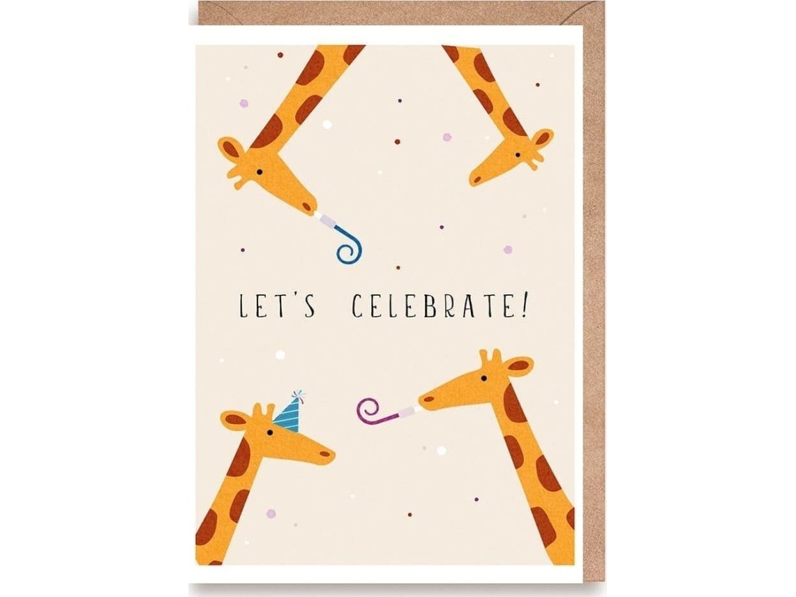 Giraffe Geburtstagskarte Let's Celebrate!