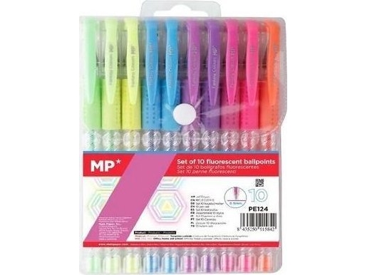 Fluorescerende penne 10 farver
