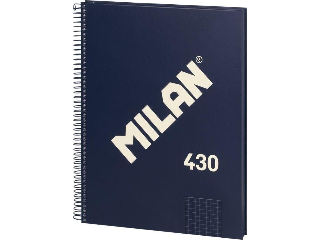 Spiralnotizbuch A4/80K Raster 1918 Blau Milan