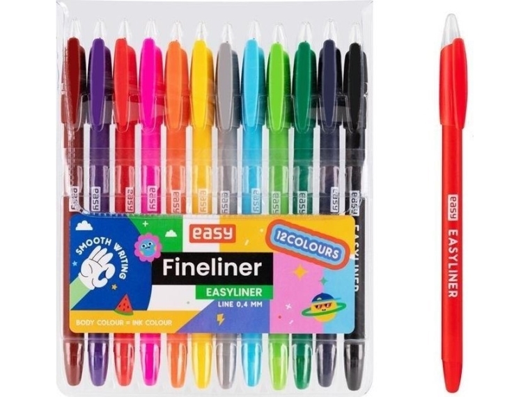 Easy Stationery fineliner Easyliner 12 farver EASY
