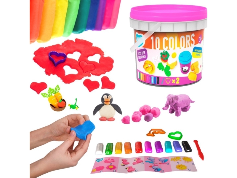 Modelleringspastaset i hink 10 färger 41153 | N - A | GameStuff