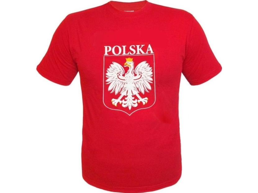 Trykt t-shirt rød XXL