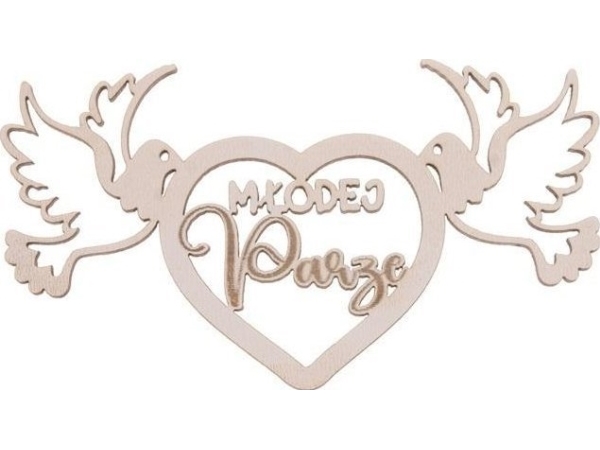 Wooden Inscription - To The Bride And Groom 5Pcs White
