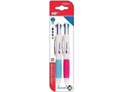 Öl-Kugelschreiber 1.0Mm 4 Farben 2St
