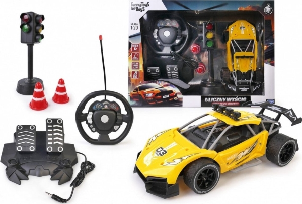 Fjärrstyrd bil med ratt och pedaler | Leksaker - Radiostyrda leksaker - Bilbanor | GameStuff