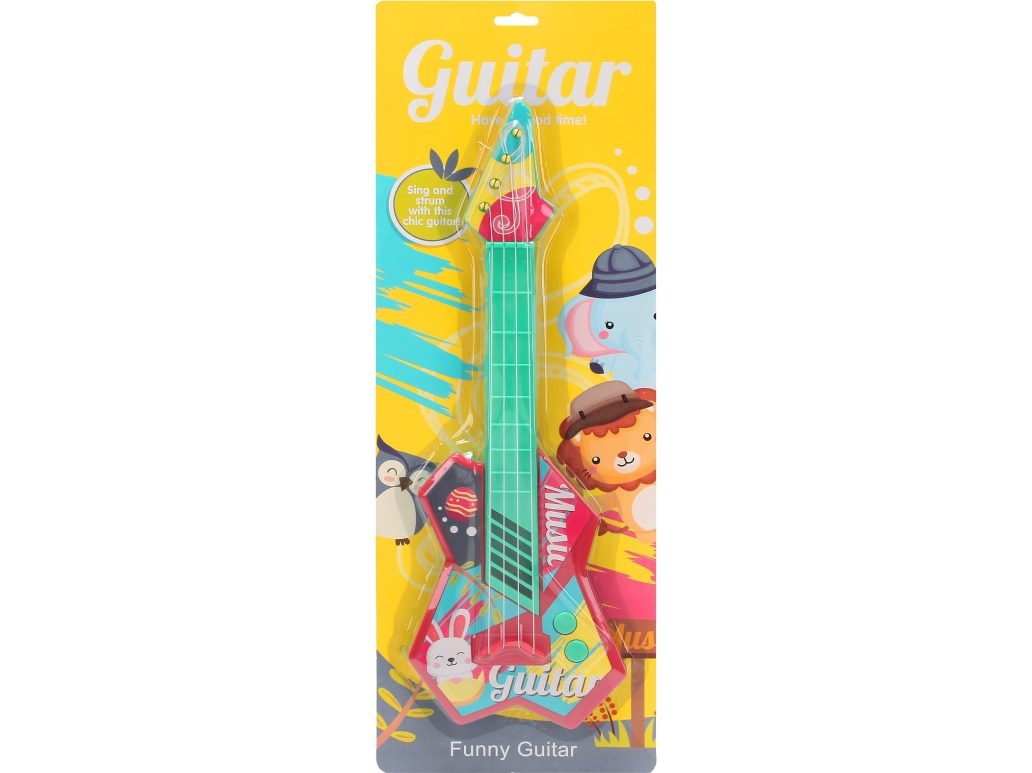 Trifox Bunte Gitarre Spielzeugtier 42 Cm 1 St.