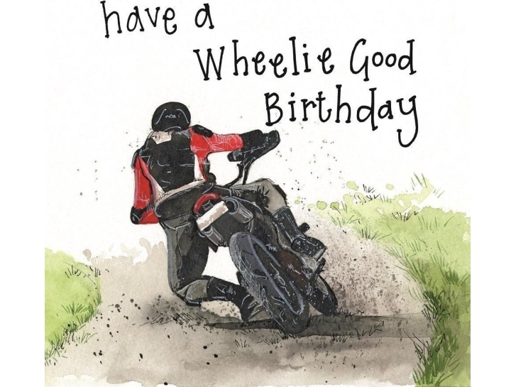 Födelsedagskort S475 Motorcyklist | Papper & Emballage - Kuvert & påsar - Övriga | GameStuff