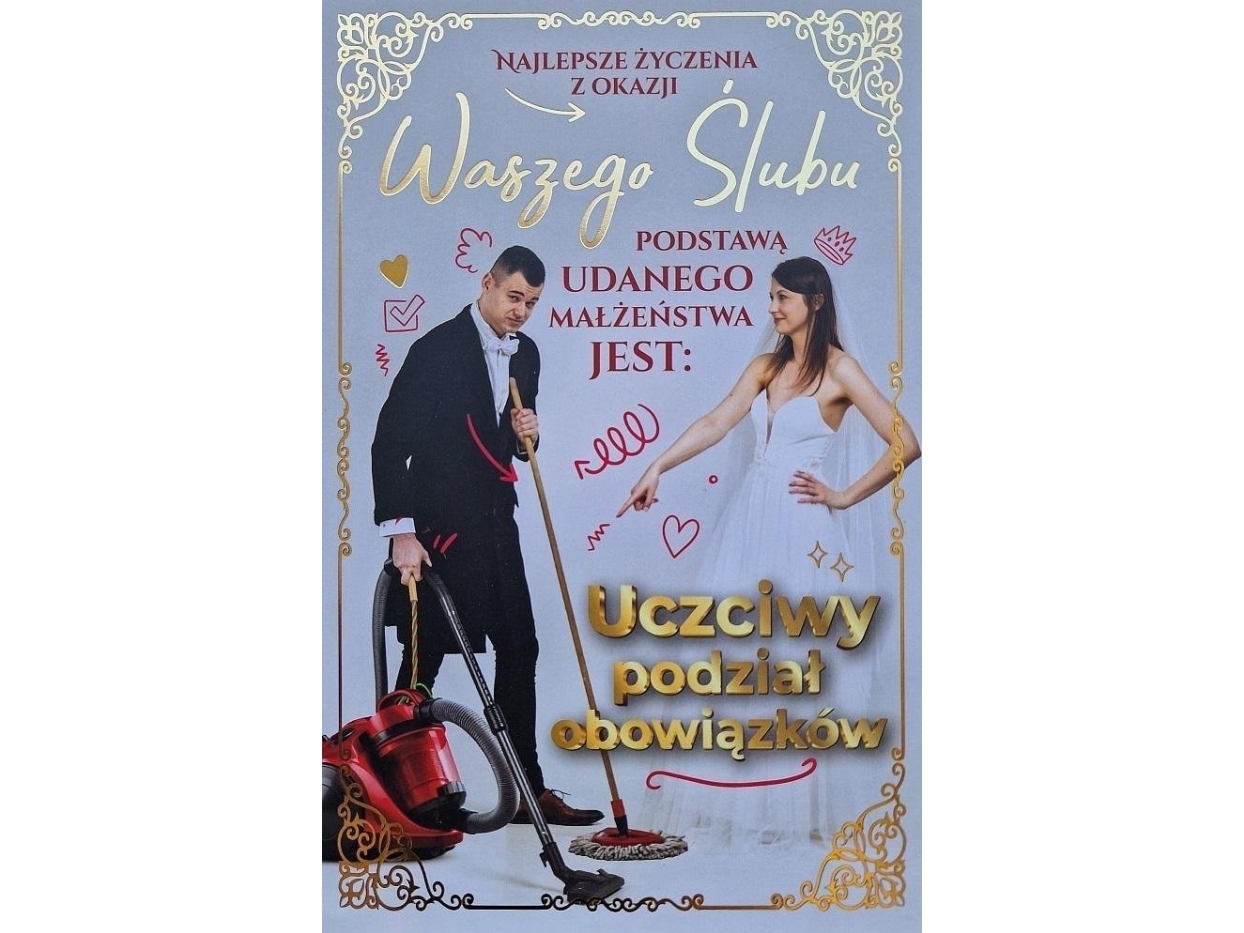 Hochzeitskarte - Staubsauger