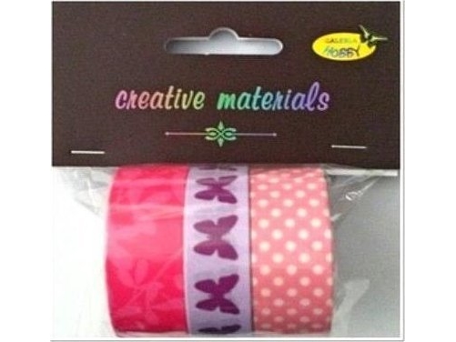 Selvklæbende bånd pink 12-18mm 3 stk