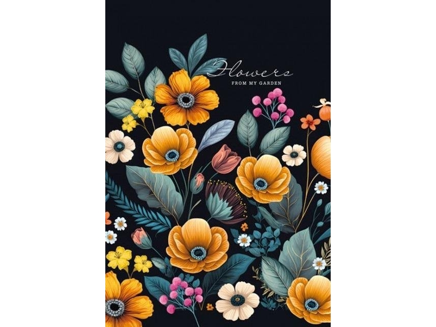 Notizbuch 105X165/64K Liniert Blumen Fresh
