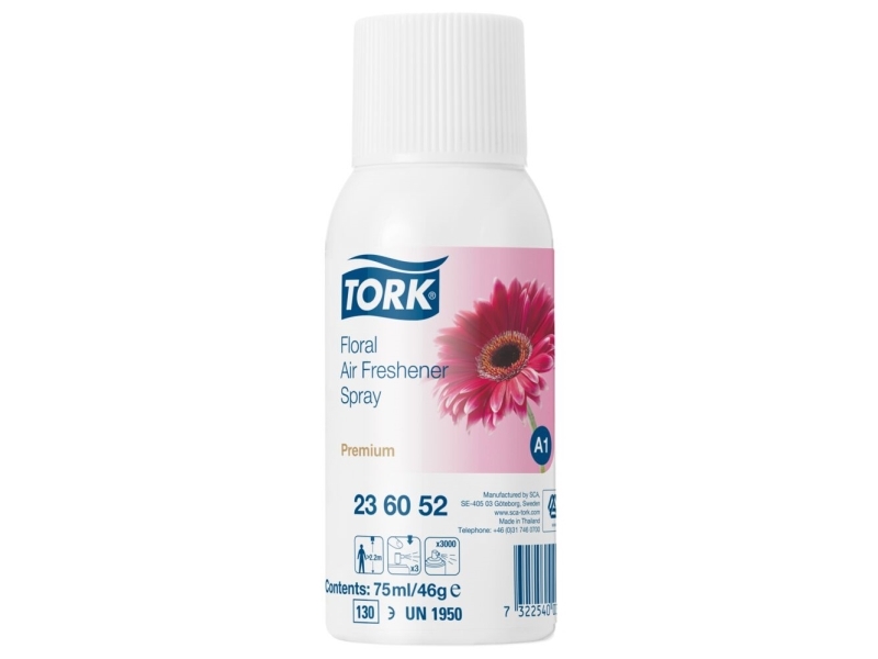 Tork Premium Airfreshener Aerosol Floral, 75 Ml, Indendørs, Hvid