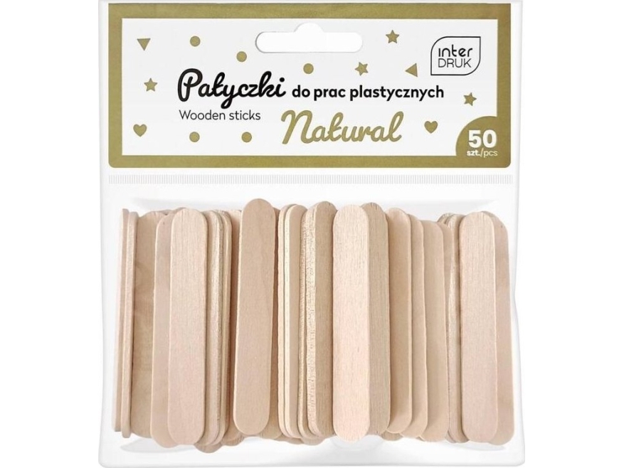 Naturliga konstpinnar 65mm 50st | Papper & Emballage - Märkning - Visitkort | GameStuff